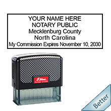 North Carolina Notary Self Inking Expiration Stamp Ships Next Day